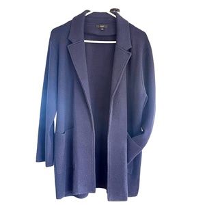 J. Crew Navy Sophie Open-front Sweater Blazer Size Large